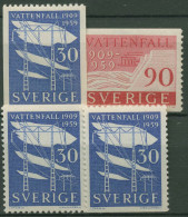 Schweden 1959 Wasserkraftwerk Vattenfall Stromleitung 446/47 Postfrisch - Nuovi