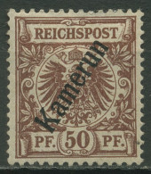 Kamerun 1897 Krone/Adler Mit Aufdruck 6 Mit Falz - Camerún