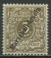 Marshall-Inseln 1899 Krone/Adler Mit Aufdruck 1 II Mit Falz, Geprüft - Marshall Islands