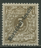 Marshall-Inseln 1899 Krone/Adler Mit Aufdruck 1 II Mit Falz, Geprüft - Marshalleilanden