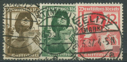 Deutsches Reich 1937 Luftschutz 643/45 TOP-Stempel - Gebruikt