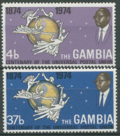 Gambia 1974 100 Jahre Weltpostverein UPU 295/96 Postfrisch - Gambia (1965-...)