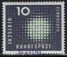 GERMANY(1957) Television Screen. MUSTER (specimen) Overprint. Scott No 770. - Sonstige & Ohne Zuordnung