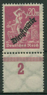 Dt. Reich Dienstmarke 1923 Aufdruck, Lieg. Wasserzeichen D 75 Y P UR Postfrisch - Oficial