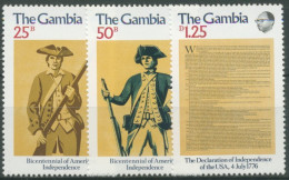 Gambia 1976 200 Jahre Unabhängigkeit Der USA 326/28 Postfrisch - Gambia (1965-...)