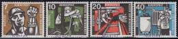 GERMANY(1957) Mining. Set Of 4 With MUSTER (specimen) Overprint. Scott No B356-9. - Andere & Zonder Classificatie