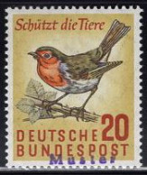 GERMANY(1957) European Robin. MUSTER (specimen) Overprint. Scott No 774. - Altri & Non Classificati