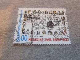 Médecins Sans Frontières - Logo Et Dessin De Plantu - 3f. - Yt 3205 - Multicolore - Oblitéré - Année 1998 - - Usados