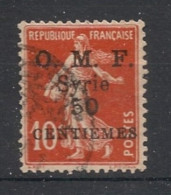 SYRIE - 1920-22 - N°YT. 58 - Type Semeuse 50c Sur 10c Rouge - Oblitéré / Used - Oblitérés