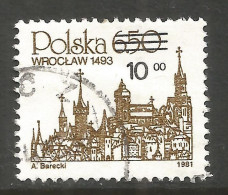 POLAND. 1982. 10zl ON 650zl WROCLAW USED. - Gebruikt