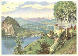 11818981 Monte Bre Lugano Berghotel Bre Kuenstlerkarte Monte Bre Lugano - Other & Unclassified