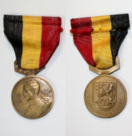 Médaille-BE-210_Medaille 50° Anniversaire Bataille De L’Yser_1914-1918_Ijzer Strijd_stad Nieuwpoort_21-12 - Belgique