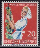 GERMANY(1958) Girl Picking Grapes. MUSTER (specimen) Overprint. Scott No B364. - Andere & Zonder Classificatie