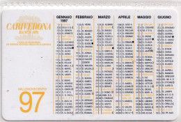 Calendarietto - Cariverona - Cassa Di Risparmio Di Verona Vicenza Belluno Ancona - Anno 1997 - Formato Piccolo : 1991-00