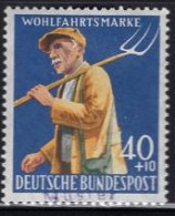 GERMANY(1958) Farmer With Pitchfork. MUSTER (specimen) Overprint. Scott No B365. - Autres & Non Classés