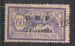 SYRIE - 1920-22 - N°YT. 64 - Type Merson 3pi Sur 60c Violet - Oblitéré / Used - Used Stamps