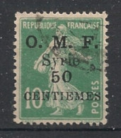 SYRIE - 1922-23 - N°YT. 86 - Type Semeuse 50c Sur 10c Vert - Oblitéré / Used - Usados
