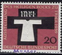 GERMANY(1959) Holy Coat Of Triere. MUSTER (specimen) Overprint. Scott No 802. - Otros & Sin Clasificación