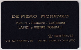 Calendarietto - De Pietro Fiorentico - Lapidi E Pietre Tombali - Cordenons - Anno 1998 - Formato Piccolo : 1991-00