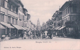 Morges VD, Grand Rue Animée, Le Marché (1119) - Morges