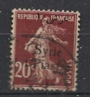 SYRIE - 1924-25 - N°YT. 130 - Type Semeuse 1pi Sur 20c Brun - VARIETE Surcharge à Cheval - Oblitéré / Used - Gebruikt