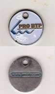 Jeton De Caddie " PRO BTP " Scann Recto-verso (A)_Je366 - Trolley Token/Shopping Trolley Chip