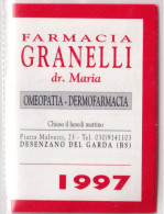 Calendarietto - Farmacia - Granelli - Desenzano Del Garda - Anno 1997 - Small : 1991-00