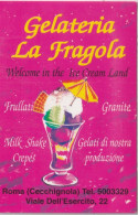 Calendarietto - Gelateria La Fragola - Roma - Anno 1998 - Formato Piccolo : 1991-00