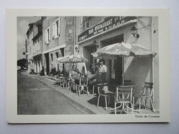 CP 19 Corrèze  AYEN  -  Terrasse Bar Restaurant " Au Rendez Vous De La PETANQUE "  Au Fond La Pharmacie - Autres & Non Classés