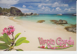 Virgin Gorda British. Little Trunk Bay Turquoise Waters, Beach White Sand Large Rocks CM 2 Scans - Isole Vergine Britanniche