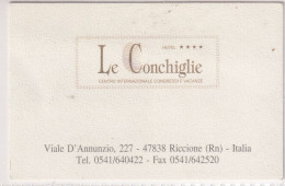 Calendarietto - Hotel - Le Conchiglie - Riccione - Anno 1998 - Tamaño Pequeño : 1991-00