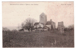 03 ALLIER CREUZIER LE VIEUX Eglise Et Vieux Château Plan Peu Courant - Sonstige & Ohne Zuordnung