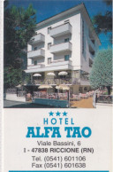 Calendarietto - Hotel Alfa Tao - Riccione - Anno 1998 - Tamaño Pequeño : 1991-00