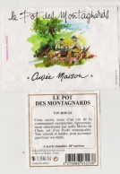 Étiquette Et Contre étiquette "Le Pot Des Montagnards " Cuvée Maison (2362)_ev277 - Bourgogne