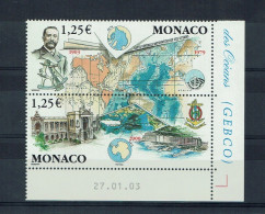 MONACO 2003 Y&T N° 2391- 2392 La Paire Coin Daté NEUF** - Nuovi