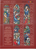 2020 Uruguay Navidad Christmas Stained Glass Capilla Jackson Souvenir Sheet MNH - Uruguay