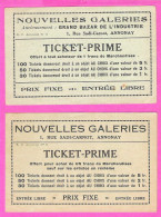 Lot 2 Ticket Prime Des Nouvelles Galeries D' Annonay En Ardèche Grand Bazar De L'Industrie E.Silvestre - Levensmiddelen