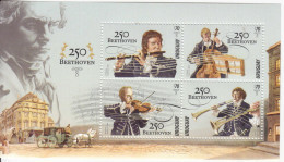 2020 Uruguay Beethoven Music Composer Souvenir Sheet MNH - Uruguay