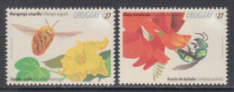 2020 Uruguay Insects Flowers Bees Complete Set Of 2 MNH - Uruguay