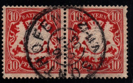 Bayern Germany State Sonthofen Son Cancel Pair Stamp - Afgestempeld