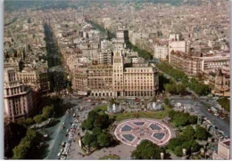 BARCELONA. -  Vista En Helicoptero. -  Place De Catalogne.    -   Non Circulée. - Barcelona