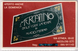 Calendarietto - Mercatino Delle Cose Vecchie - Nicolosi - Catania - Anno 1998 - Formato Piccolo : 1991-00