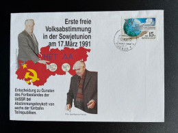 RUSSIA USSR 1991 SPECIAL COVER FIRST FREE ELECTIONS 17-03-1991 SOVJET UNIE CCCP SOVIET UNION - Cartas & Documentos