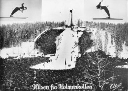 HILSEN Fra Holmenkollen-Norvège-Norge-Norway-Saut à Ski-Templin-Jeux Olympiques Hiver OSLO 1952-Cachet-Tampon-Stempel - Giochi Olimpici