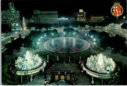 BARCELONA. -   Place De Catalogne. La Nuit.    -   Non Circulée.  Dépôt Légal 1963 - Barcelona