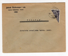 1920. KINGDOM OF SHS,CROATIA,VUKOVAR,HALF CHAIN BREAKER,VERIGARI,BISECT,POLOVČE,LOCO,J. PFEFFERMAN & SON HEADED COVER - Covers & Documents