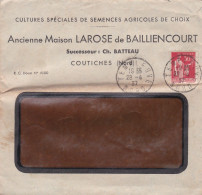 1937--lettre De TEMPLEUVE-59 Pour ????? Type Paix, Cachet, Pub Ancienne Maison LAROSE De BAILLIENCOURT-Coutiches-59 - 1921-1960: Période Moderne