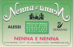 Calendarietto - Nenna E Nenna - Manfredonia - Foggia - Anno 1997 - Tamaño Pequeño : 1991-00