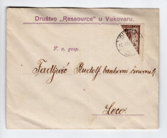 1920. KINGDOM OF SHS,CROATIA,VUKOVAR,HALF CHAIN BREAKER,VERIGARI,BISECT,POLOVČE,LOCO,SOCIETY 'RESSOURCE'  HEADED COVER - Covers & Documents