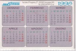 Calendarietto - New Stilinnox - Concorezzo - Anno 1998 - Petit Format : 1991-00